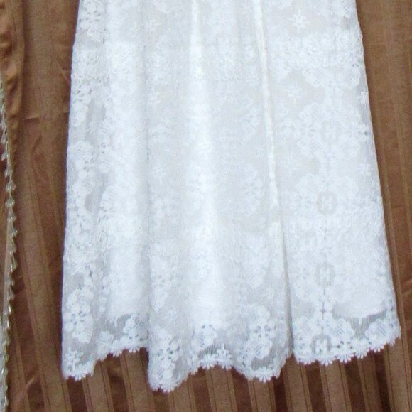 Rachel Parcell White Ruffle Short Sleeve Dress Size XXS,Lined - Picture 9 of 9
